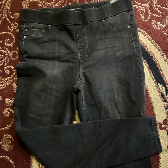 Liverpool Black Denim Pants-size16- casual or dressy - new or like new - Picture 3 of 11